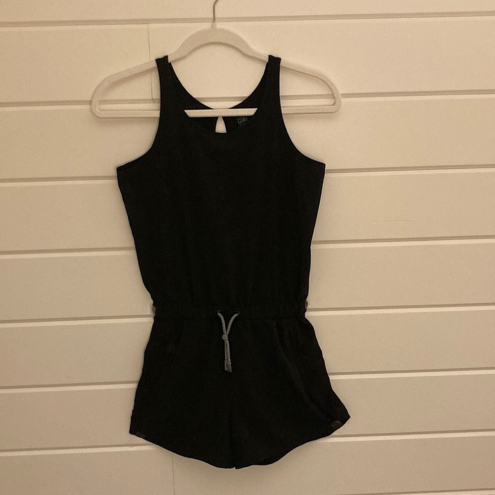 Athleta Girl All In Romper, Black Romper, Size XL/14